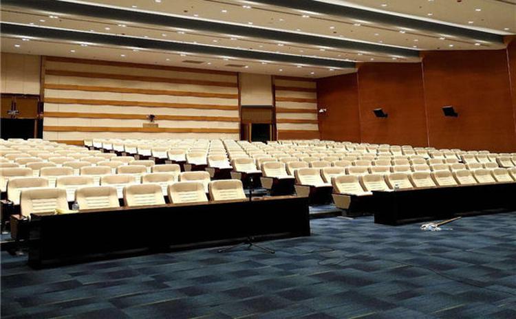 江蘇連云港會(huì)議室木紋吸音板聲學(xué)工程